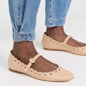 Larroude Blair Broderie Ballet Flats